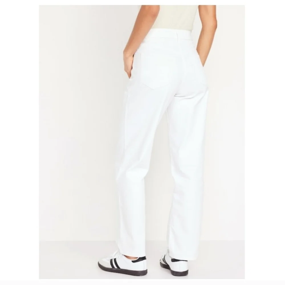 Old Navy White Denim High Rise Wow Loose Jeans Size 12 - New with tags - Picture 3 of 10